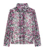 Dolce & Gabbana Kids Silk Crepe Violet Print Shirt (8-13 Years)
