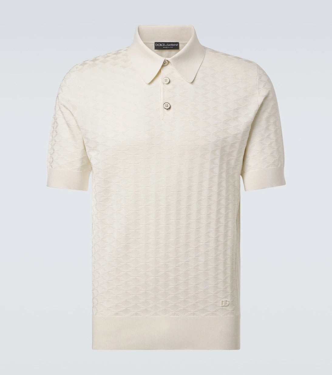 Dolce&Gabbana - DG knitted silk polo shirt