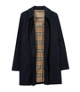 Burberry Blue Short Camden Heritage Car Coat