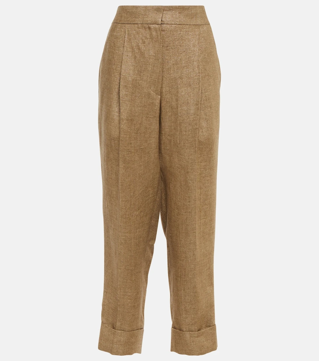 Brunello Cucinelli - Mid-rise tapered linen pants