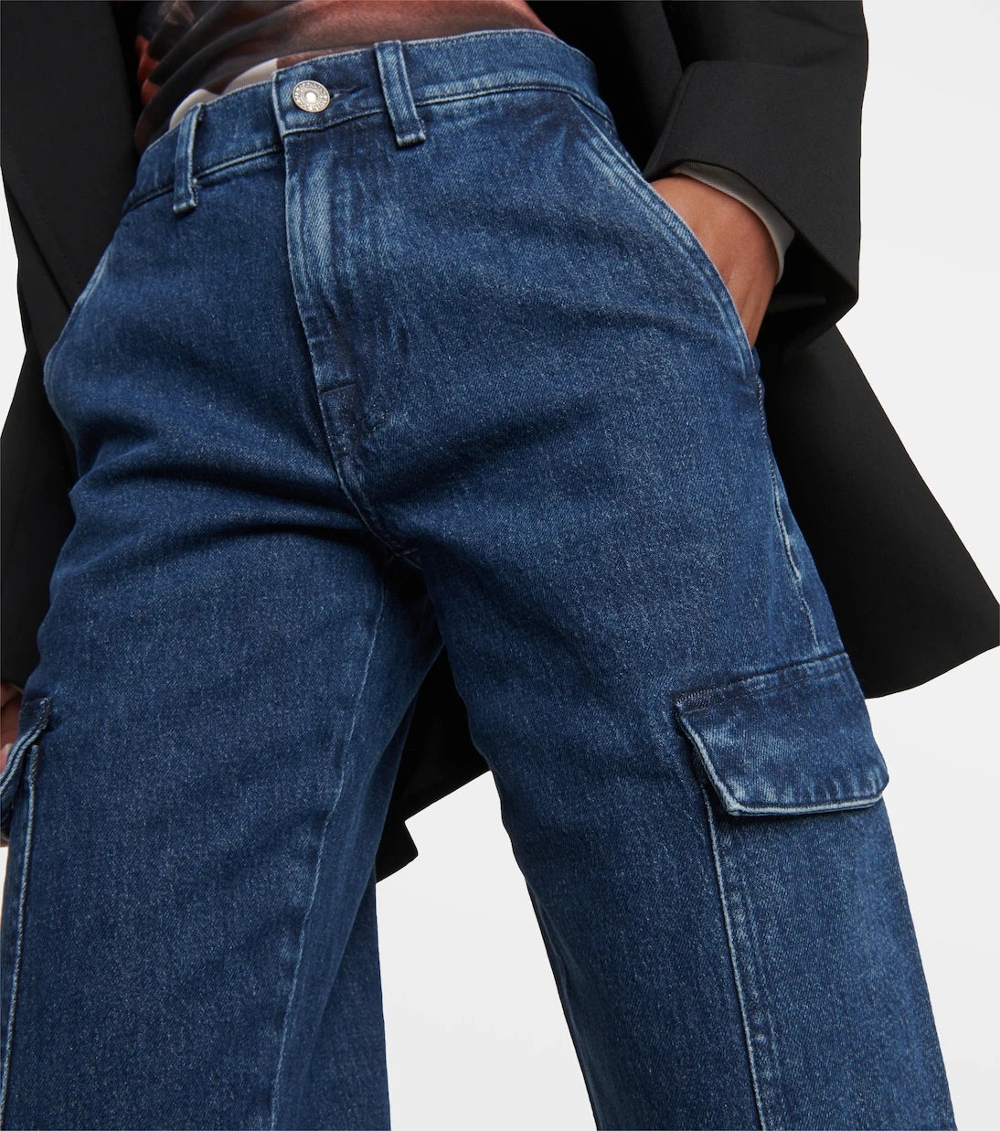 7 For All Mankind - Tess Cargo high-rise straight jeans