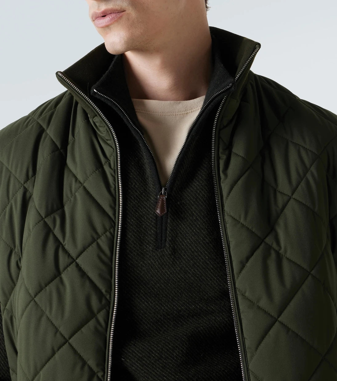 Loro Piana - سويتر كشمير رودستر بنصف سحاب