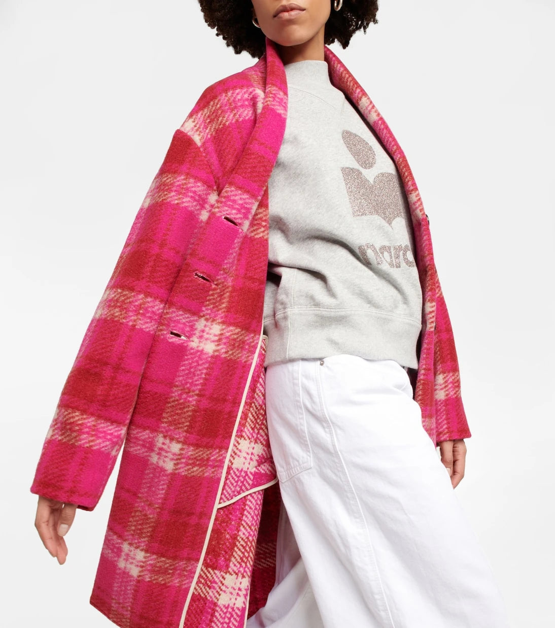 Marant Etoile - Gabriel checked flannel coat