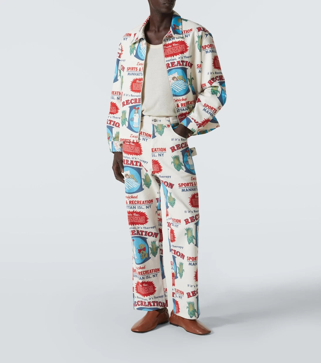 Bode - Enrichment Knolly Brook cotton straight pants