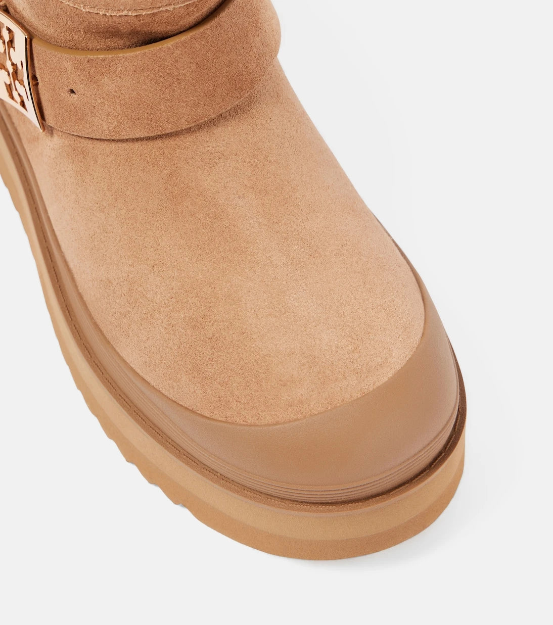 Tory Burch - Mellow shearling-lined suede platform ankle boots