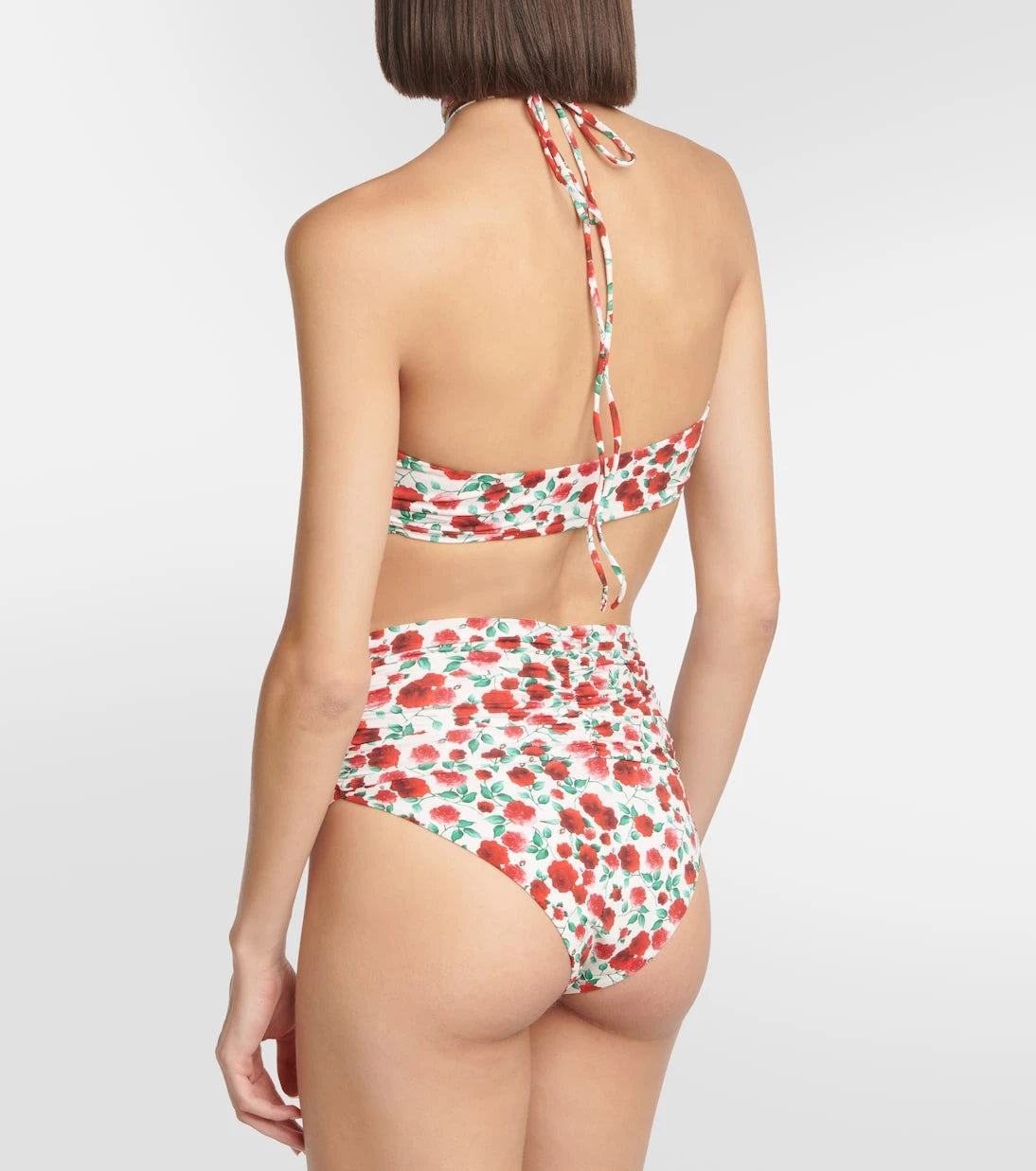 Magda Butrym - Floral-printed halterneck bikini top