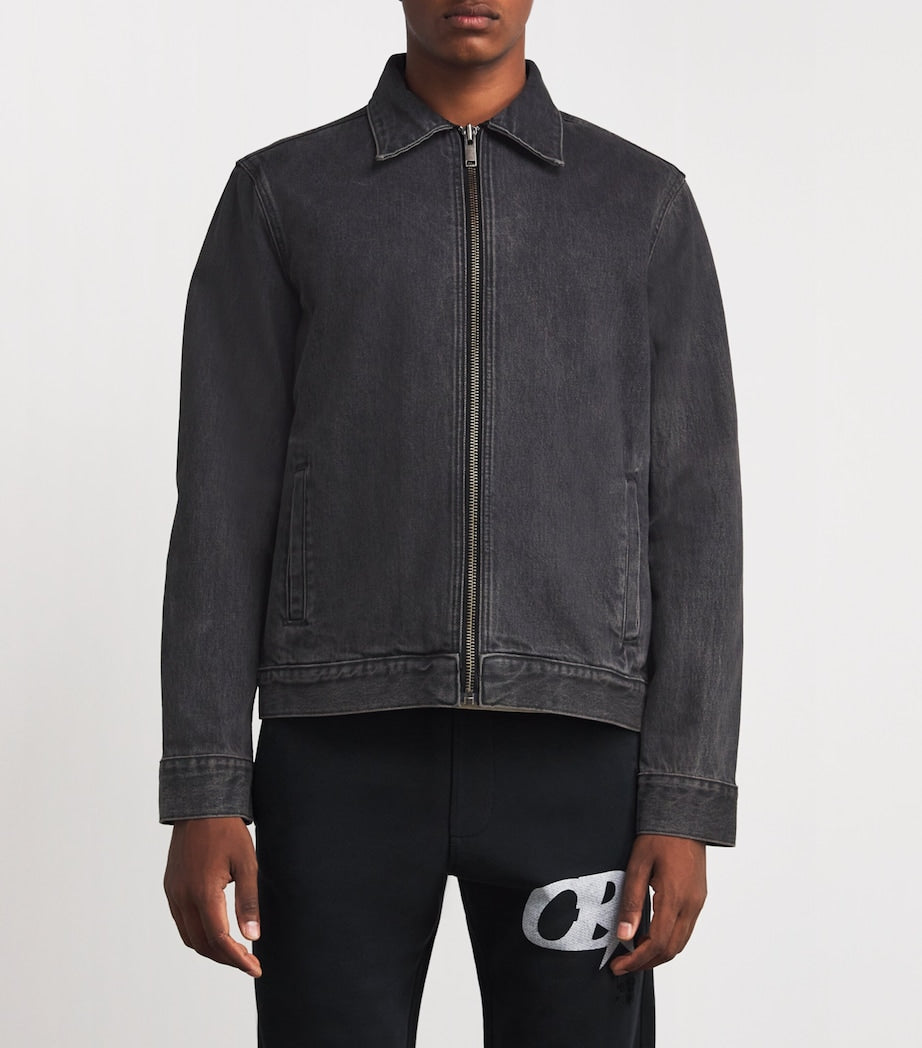 Black Harrington Denim Jacket
