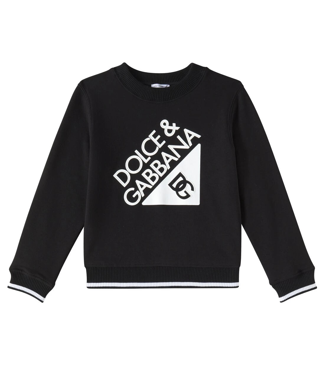 Dolce&Gabbana Kids - سويت شيرت من جيرسيه القطن بشعار الماركة