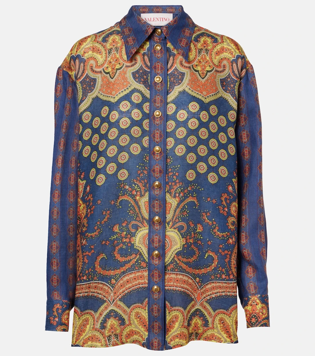 Valentino - Voyage Imaginaire VLogo linen blouse