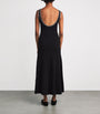 Black Knitted Pearl-Embellished Dress
