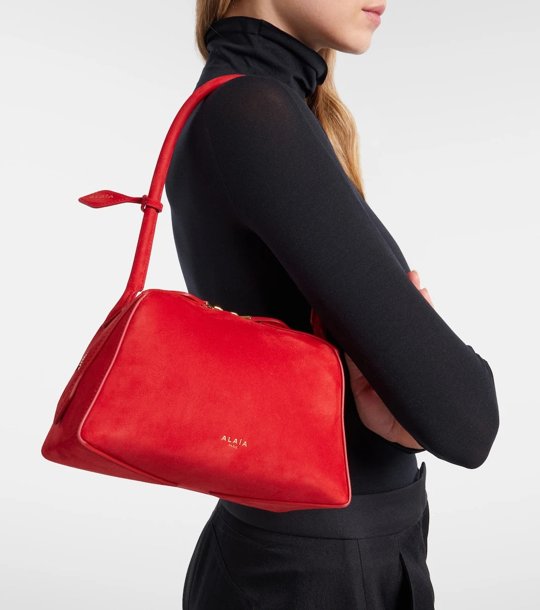 Alaïa - Le Bouledogue Small suede shoulder bag
