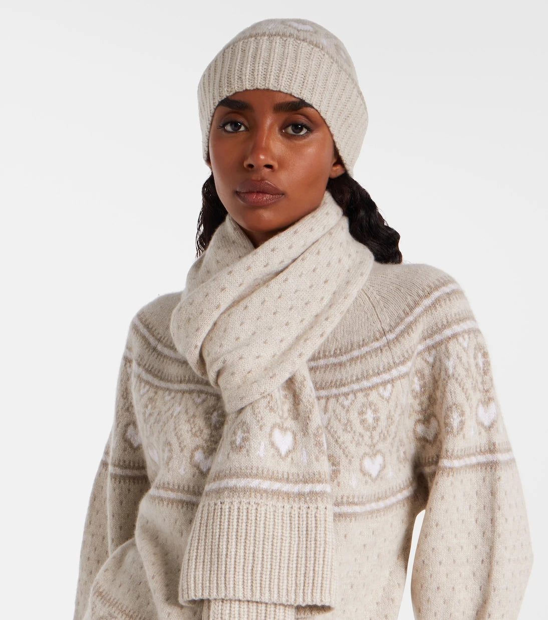 Khaite - Avers Fair Isle cashmere beanie