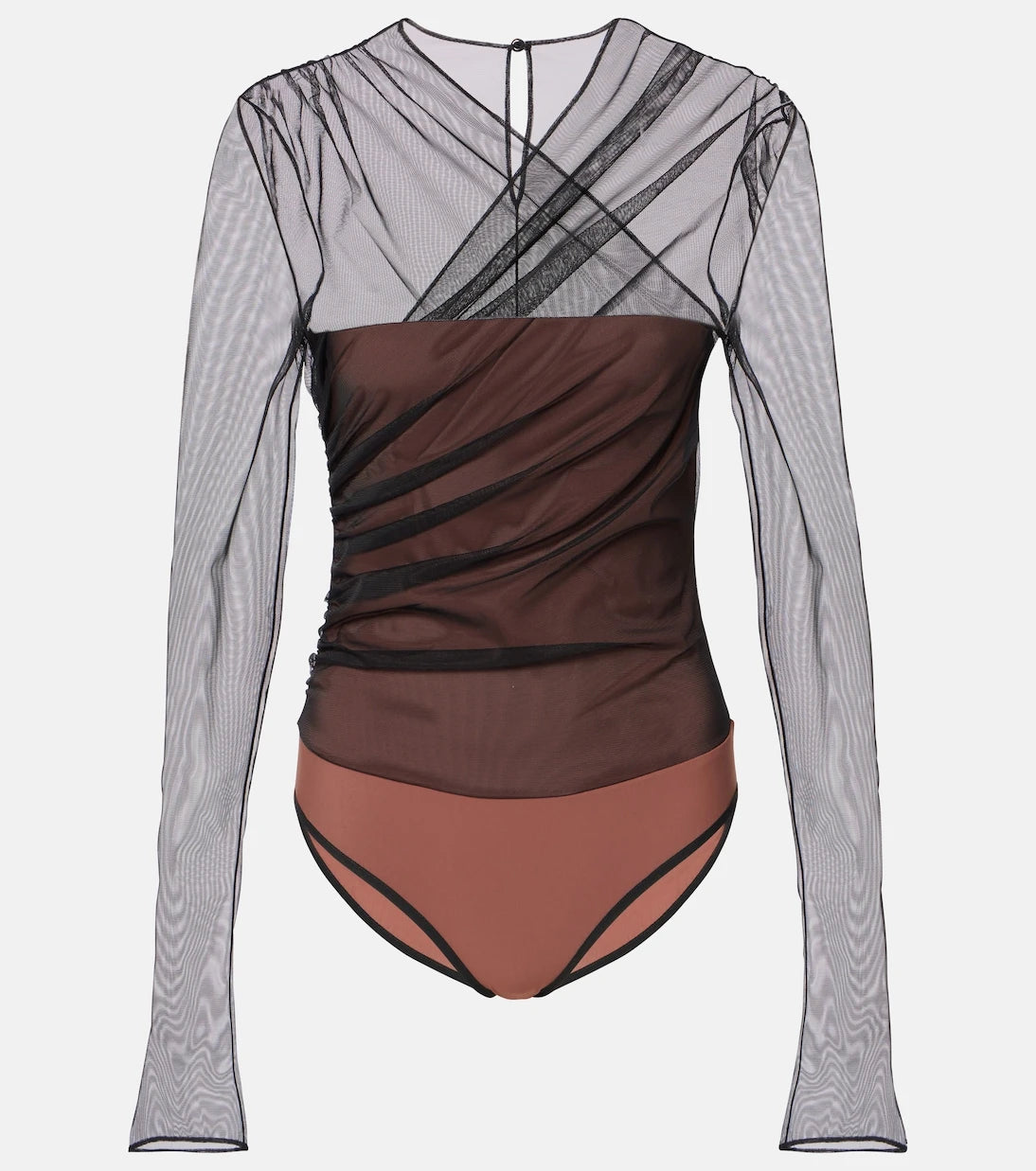 Nensi Dojaka - Renee draped tulle bodysuit