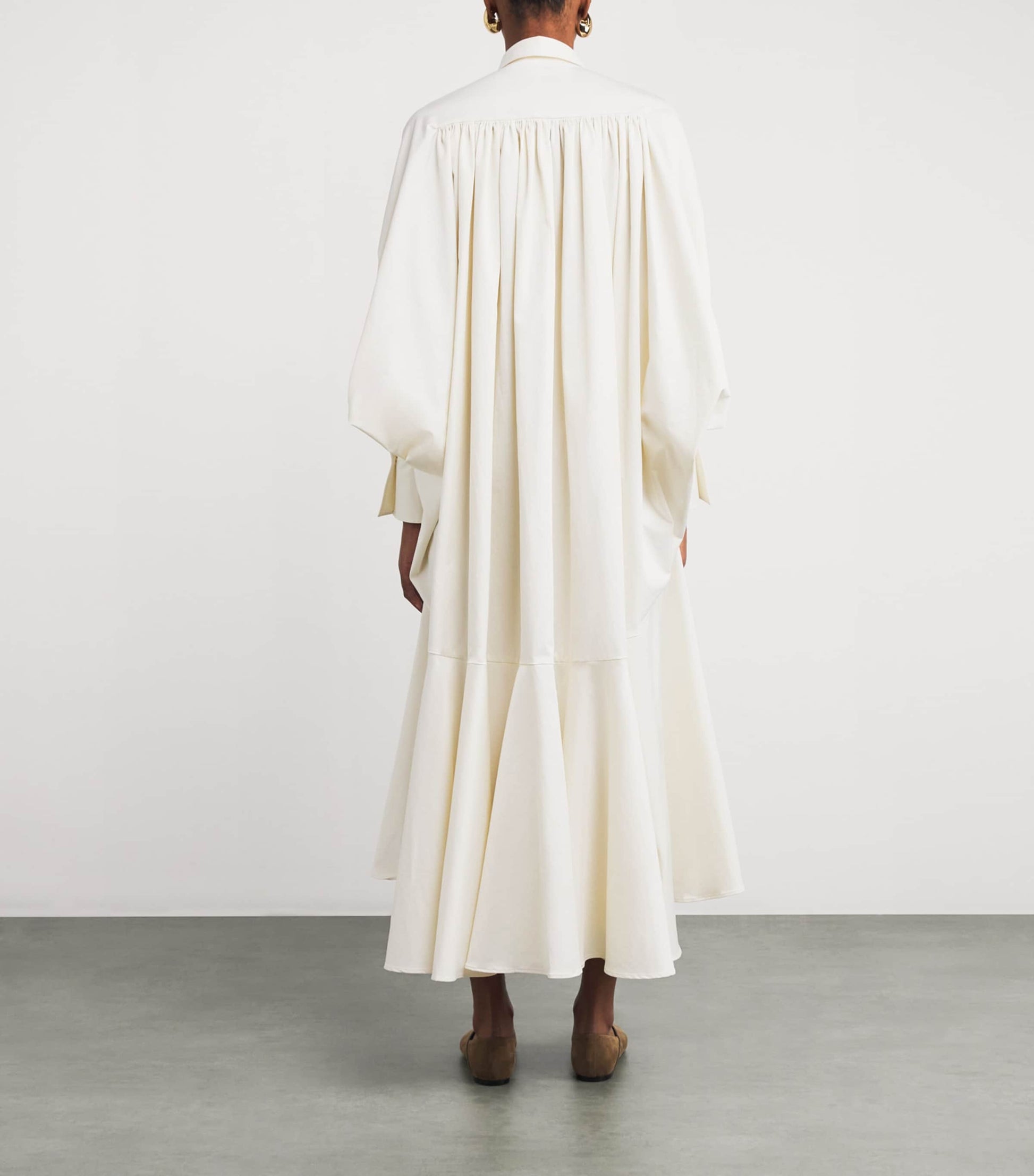 Palmer//Harding White Stretch-Cotton Comfort Found Midi Dress