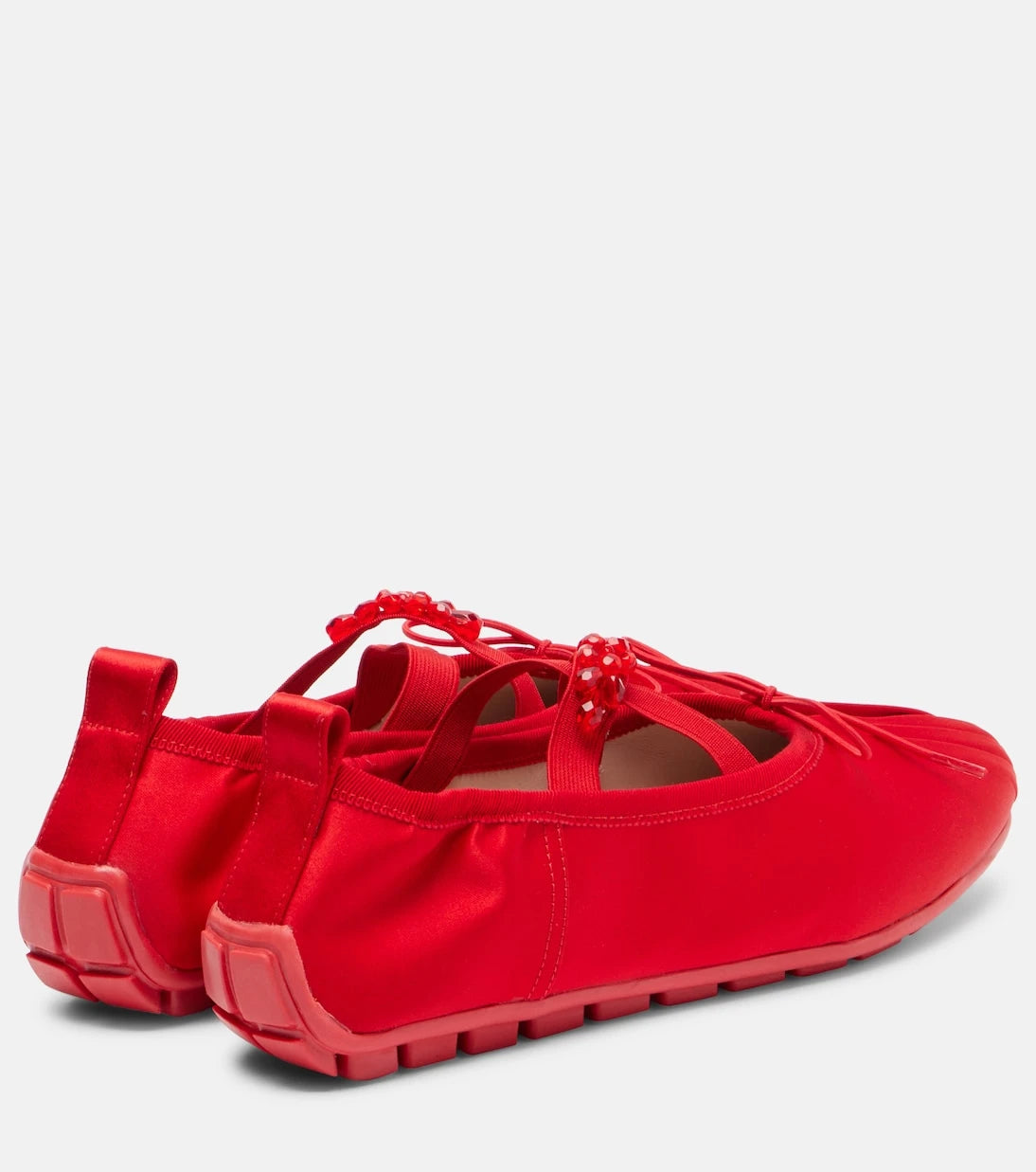 Simone Rocha - Grip işlemeli saten babetler