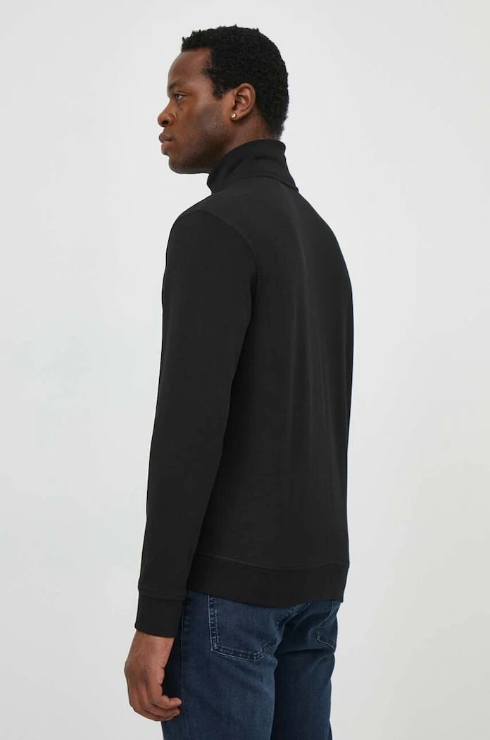 BOSS Orange pamuklu erkek fermuarlı sweatshirt Zestart