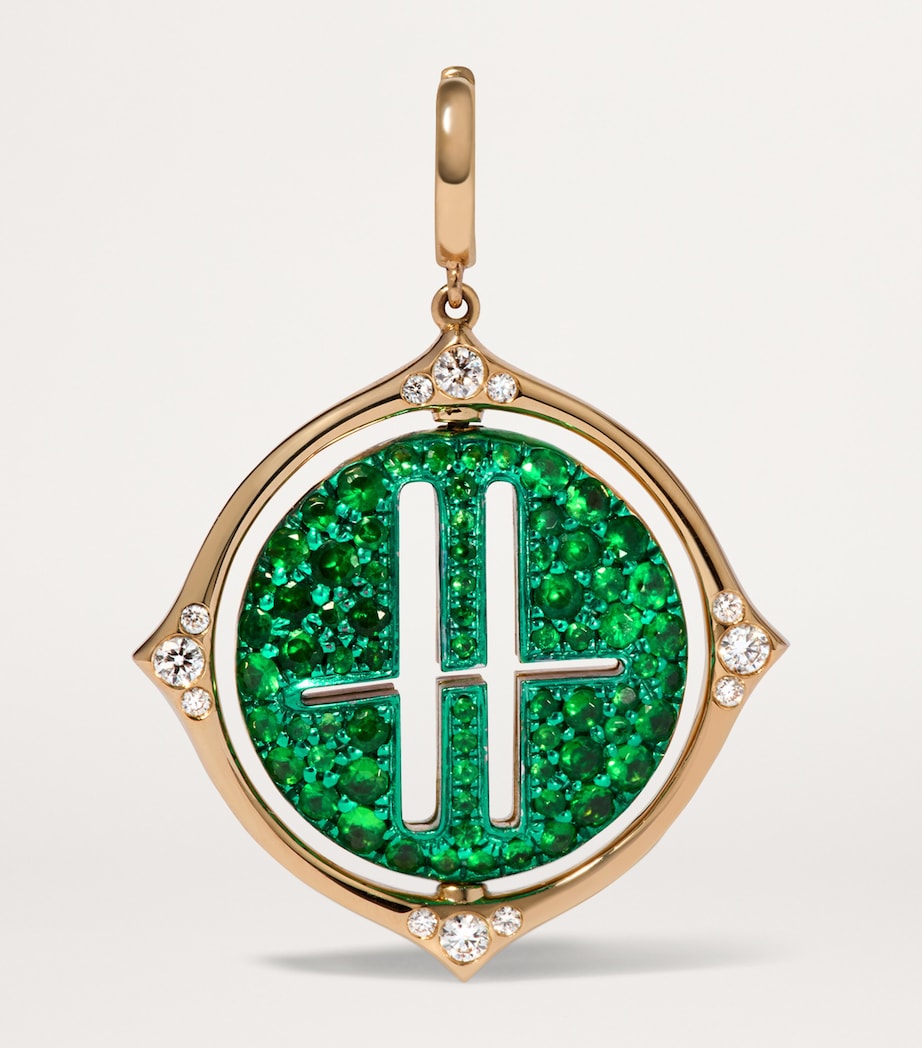 Annoushka x Harrods Yellow Gold, Diamond and Tsavorite My Life in Charms Spinning Charm