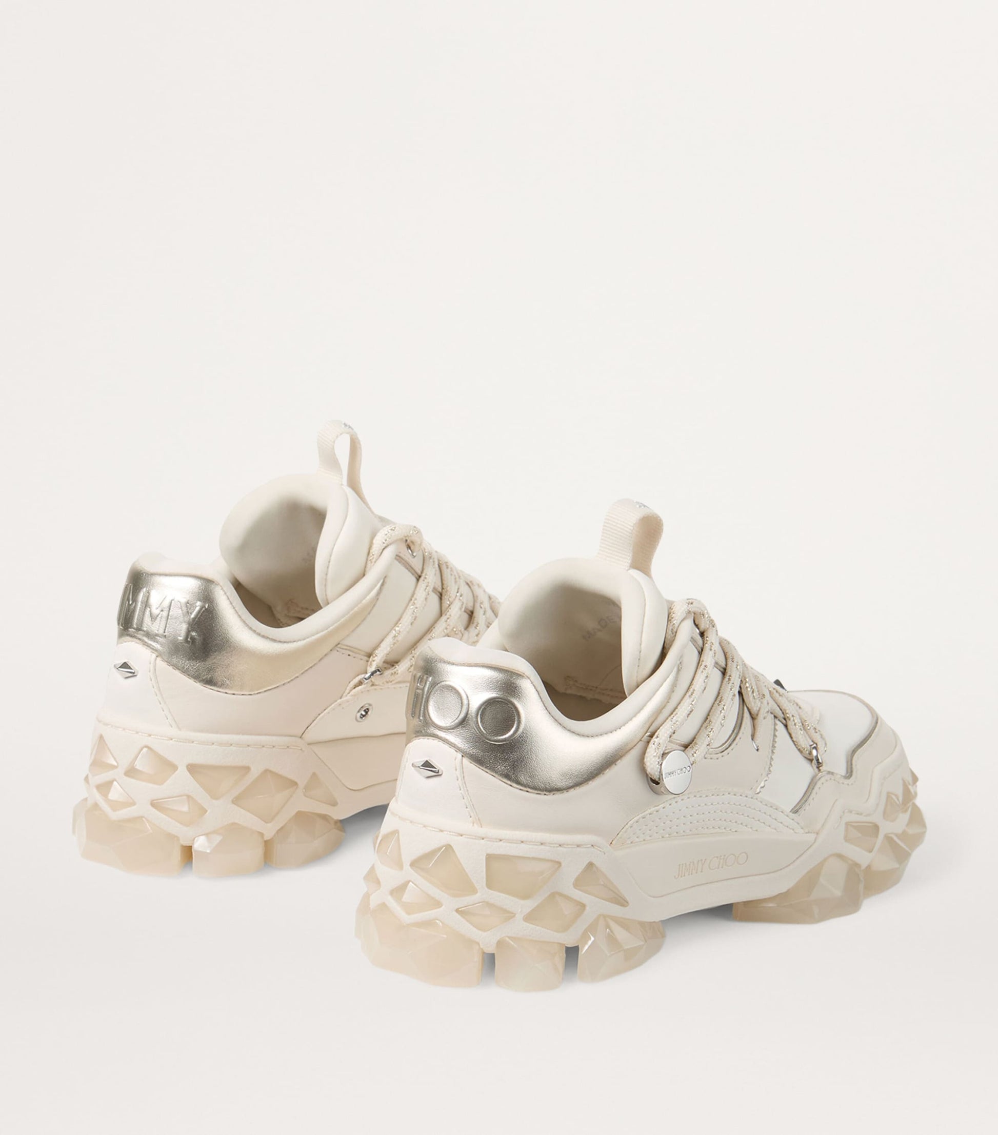 Jimmy Choo White Diamond X Leather Sneakers