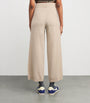 Beige Wool-Cashmere Wide-Leg Trousers