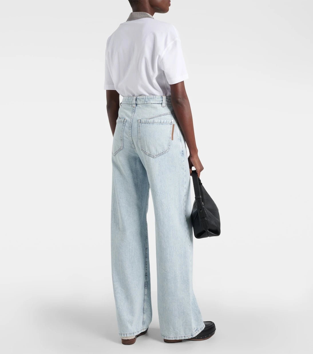 Brunello Cucinelli - High-rise wide-leg jeans