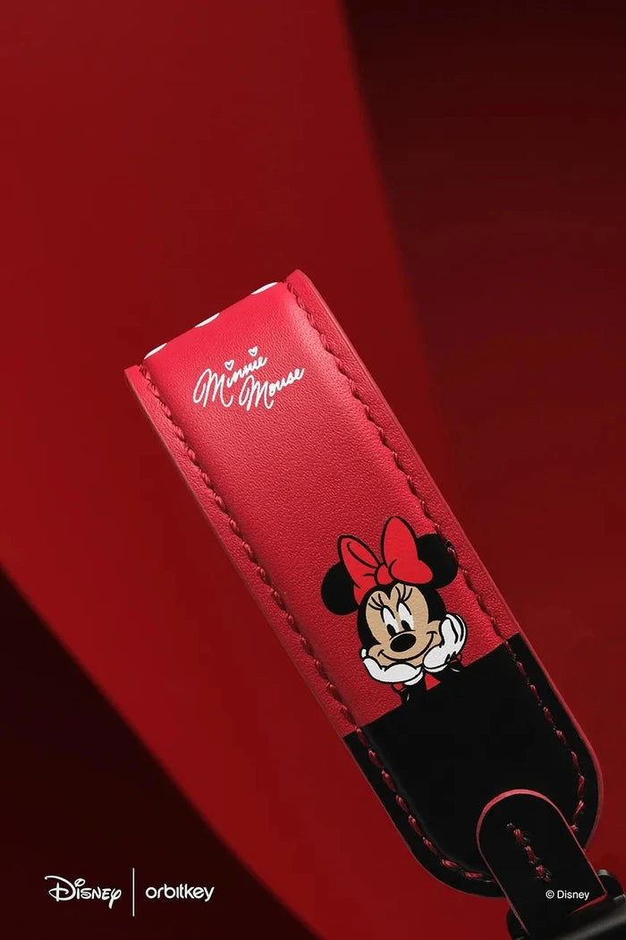 Orbitkey Doğal Deri Anahtarlık Minnie Mouse
