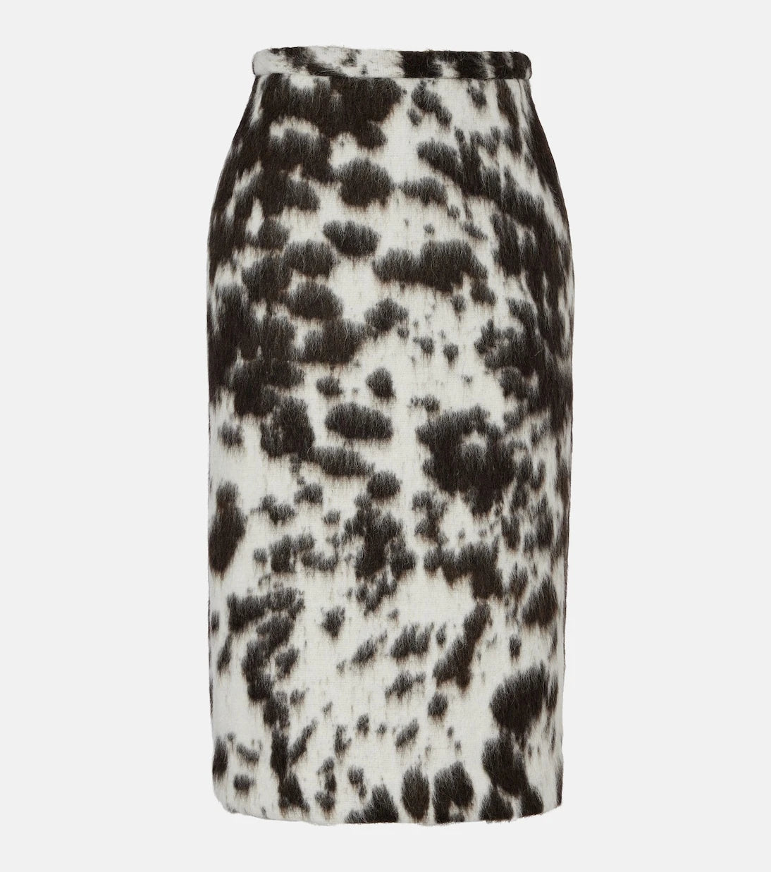 Dries Van Noten - تنورة متوسطة الطول من مزيج الصوف المطبوع