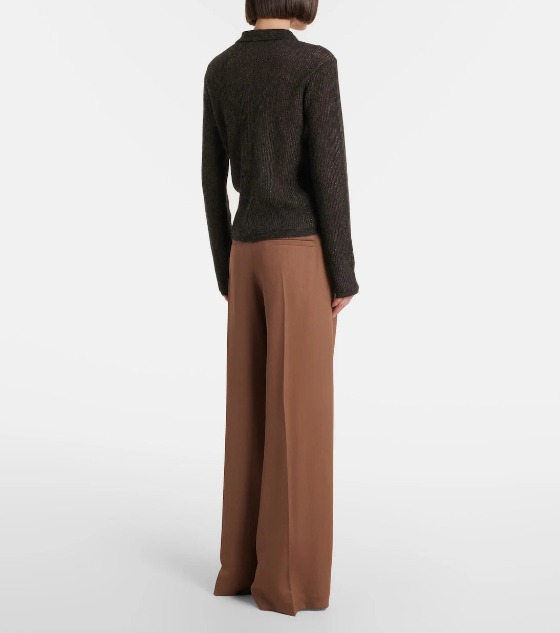 Brunello Cucinelli - Monili pleated wool-blend wide-leg pants