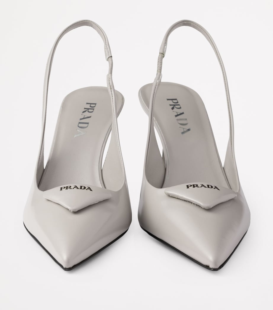 Prada Brushed Leather Slingback Pumps 75