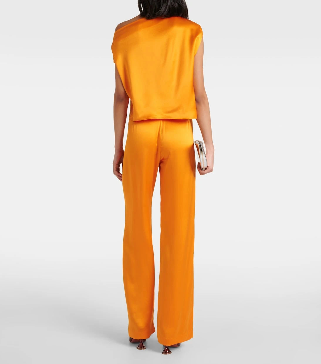 The Sei - Draped one-shoulder silk top