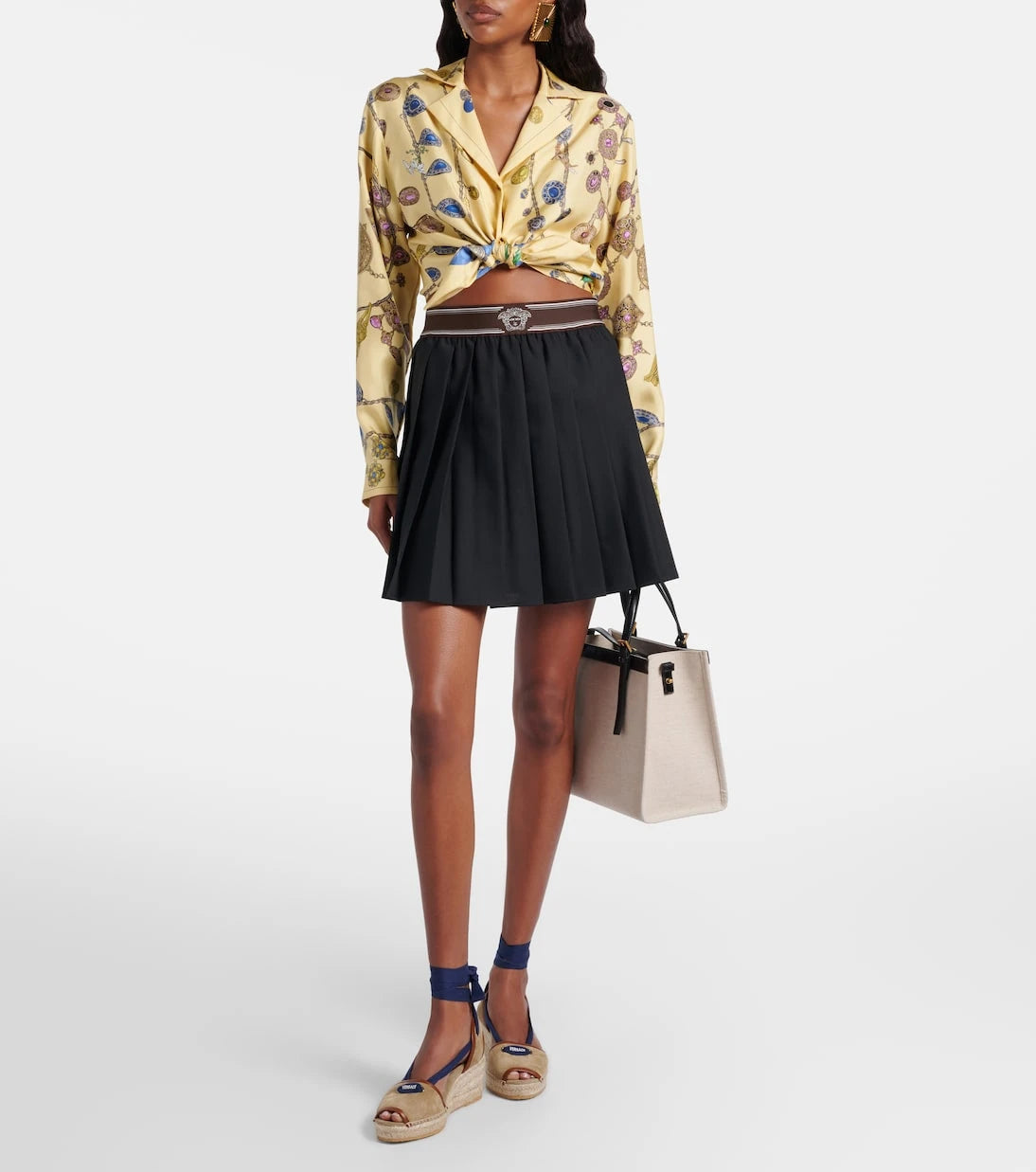 Versace - Lola suede espadrille wedges