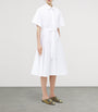 McQueen White Poplin Midi Dress