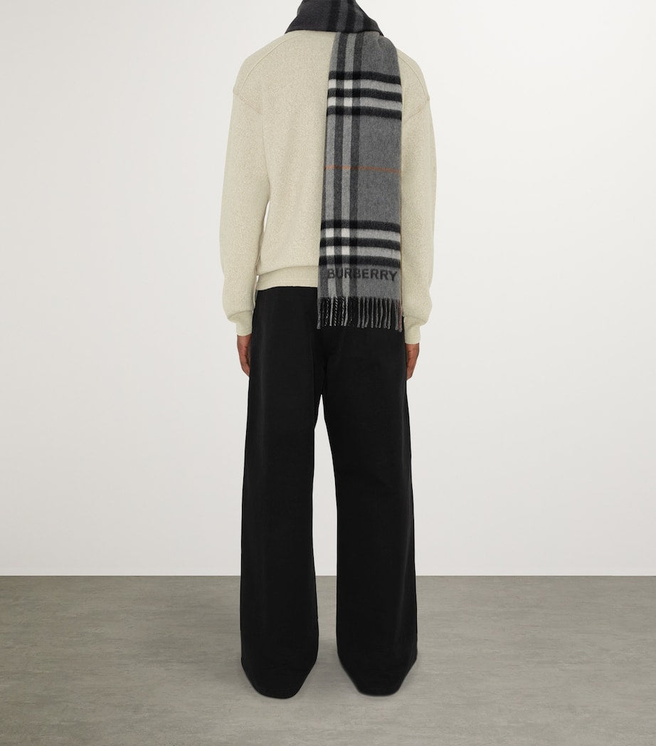 Cashmere Contrast Check Scarf