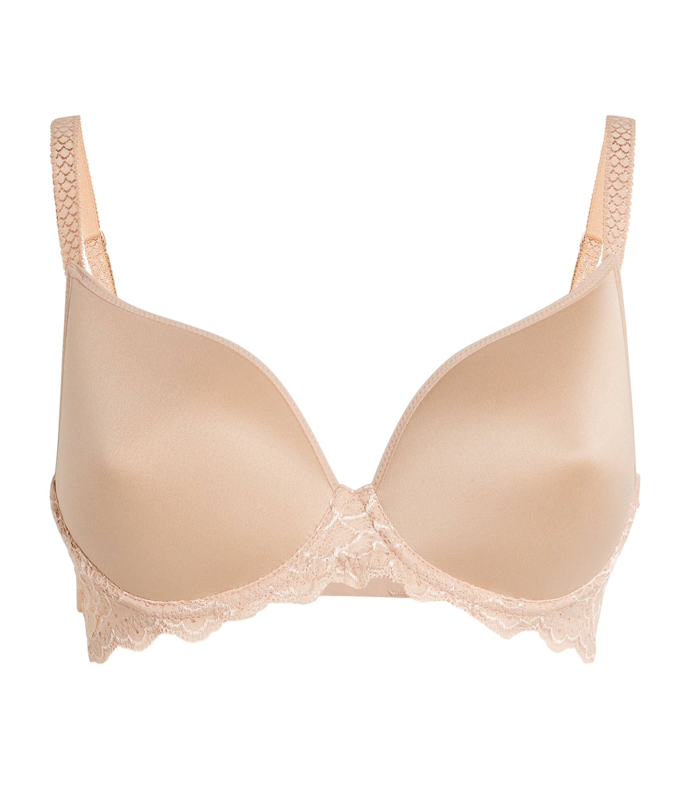Simone Perele Lace Caresse Plunge Bra 739 PEAU ROSE