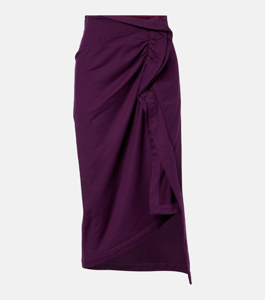 Dries Van Noten - Ruffled cotton jersey midi skirt