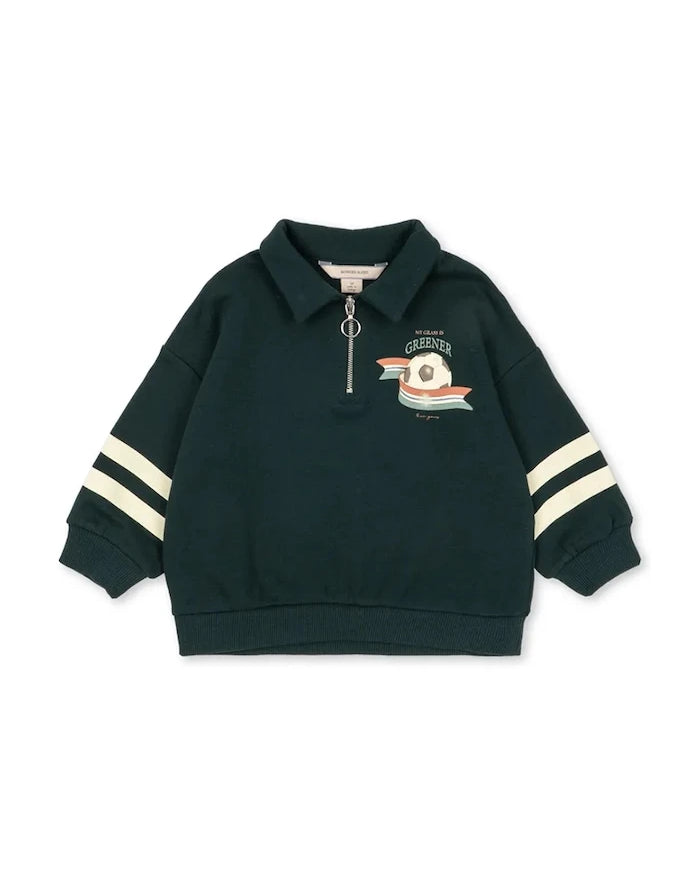 Konges Sløjd Pamuk Çocuk Sweatshirt LOUPY HALF ZIP POLO OCS