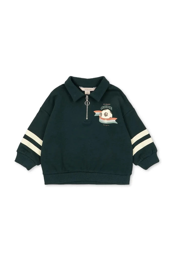 Konges Sløjd Pamuk Çocuk Sweatshirt LOUPY HALF ZIP POLO OCS