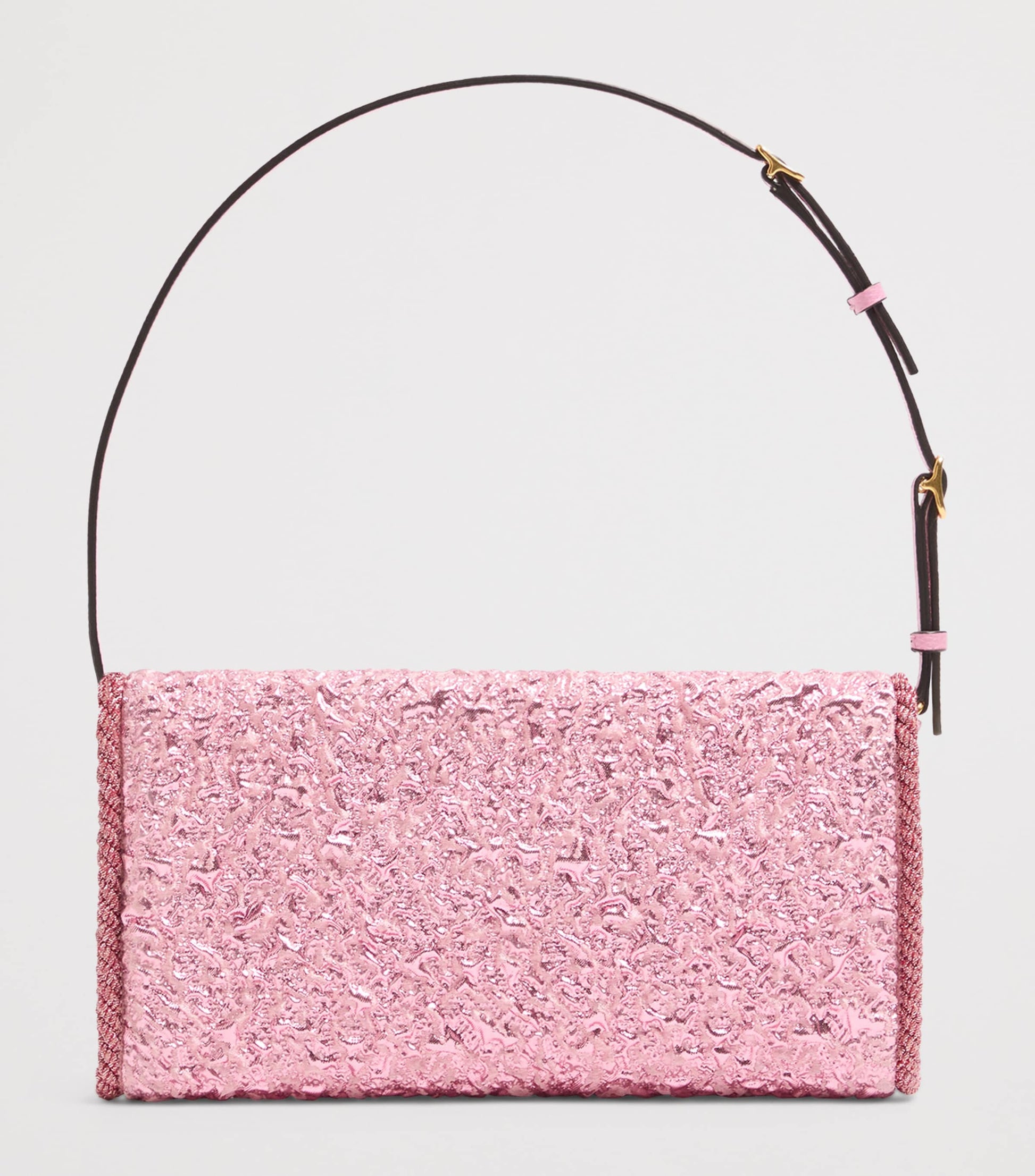 Metallic Vain Soft Shoulder Bag