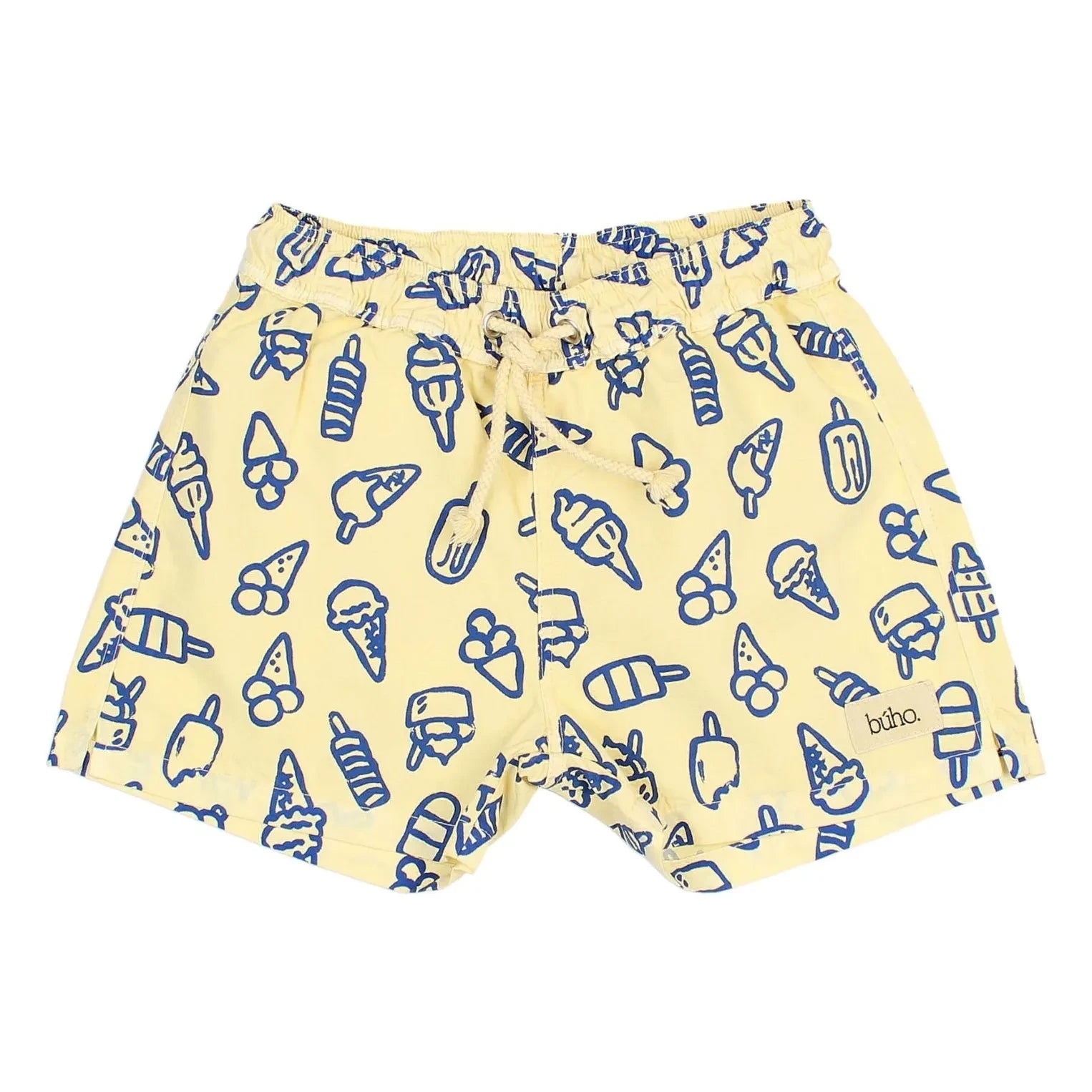 Búho - Short de Bain Glaces Coton Bio | Yellow