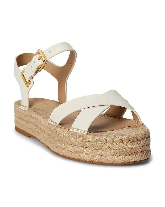 Lauren Ralph Lauren kadın deri espadril Emeryn