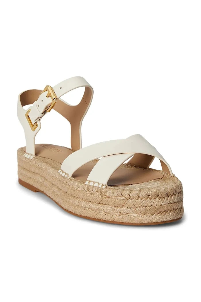 Lauren Ralph Lauren kadın deri espadril Emeryn