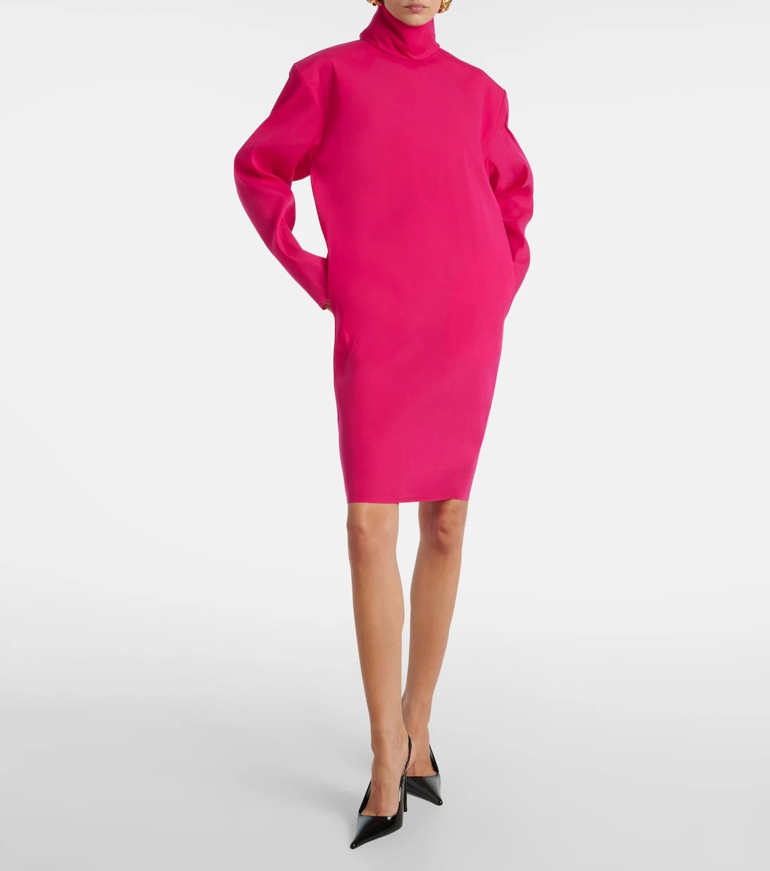 Saint Laurent - Silk-blend midi dress