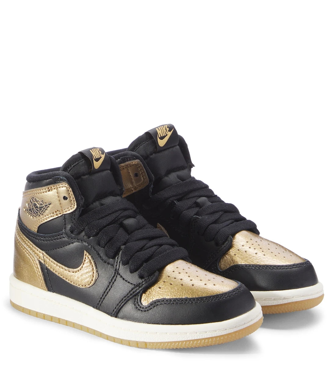 Nike Kids - حذاء سنيكرز Air Jordan 1 Retro OG من الجلد للأطفال