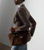 Brown Suede Ralph Tote Bag