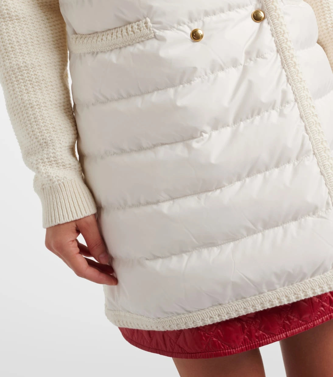 Moncler - Down-paneled wool and cashmere cardigan