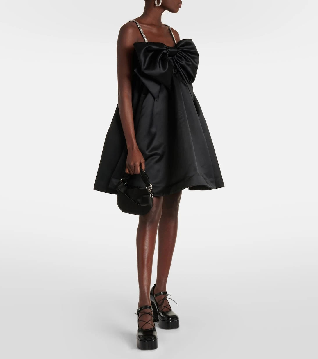 Nina Ricci - Bow-detail satin minidress
