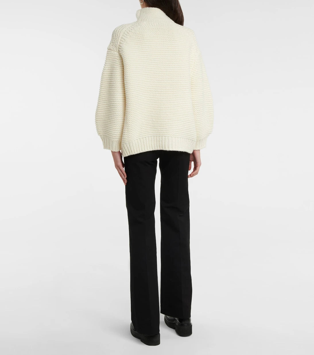Proenza Schouler - سترة صوفية بياقة مدورة من White Label