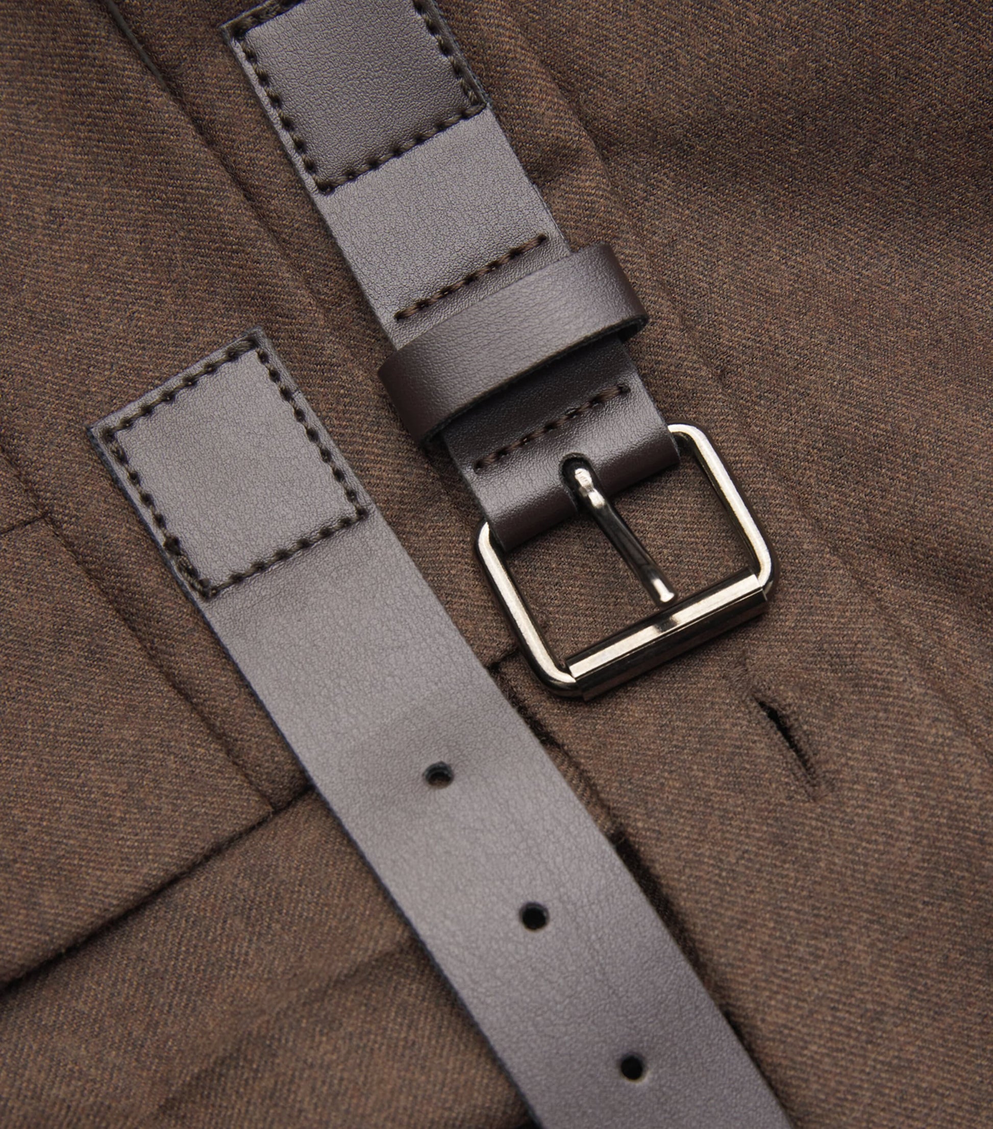 Weekend Max Mara Brown Wool-Blend Midi Skirt