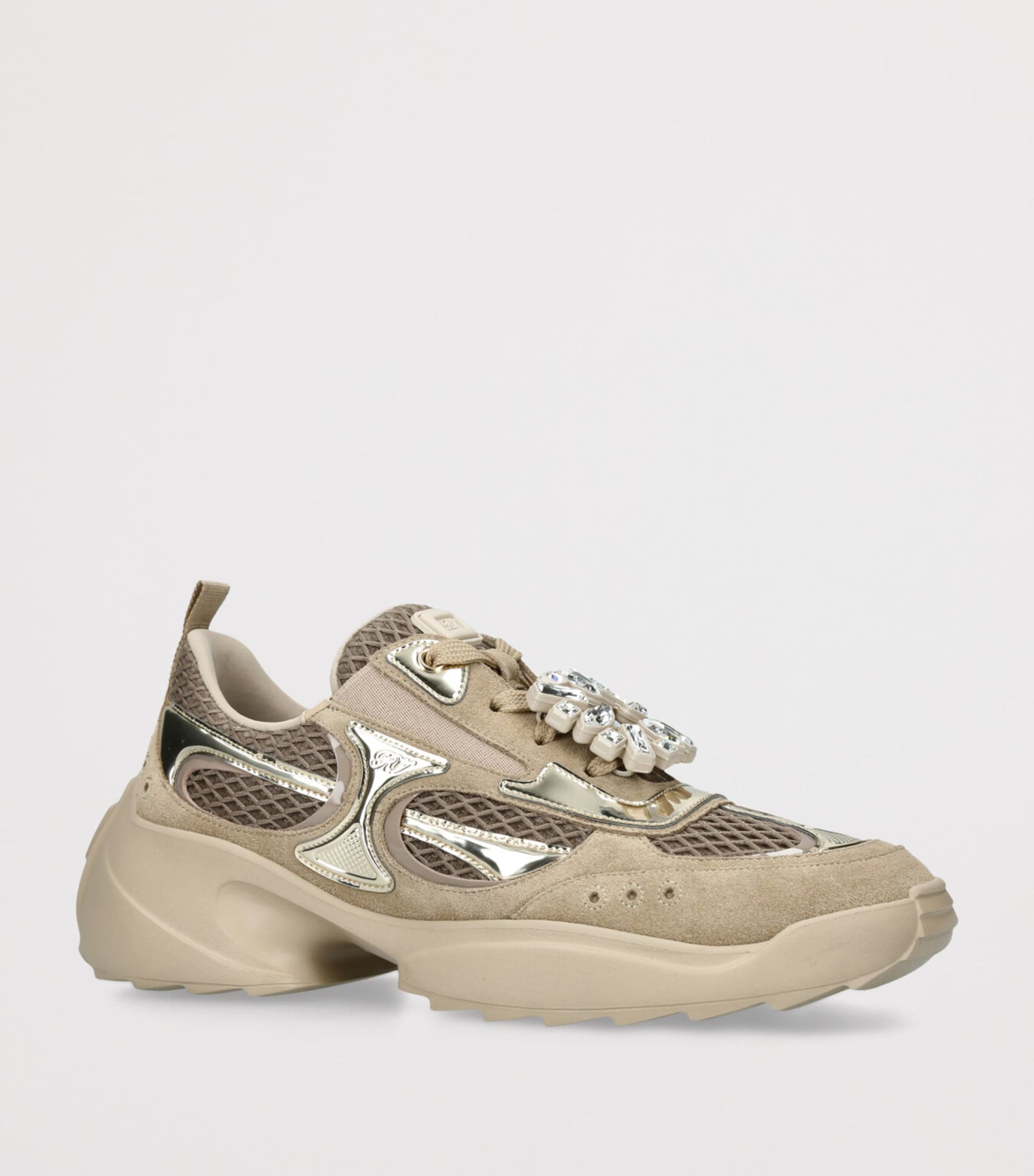 Roger Vivier Gold Viv’ On The Run Sneakers