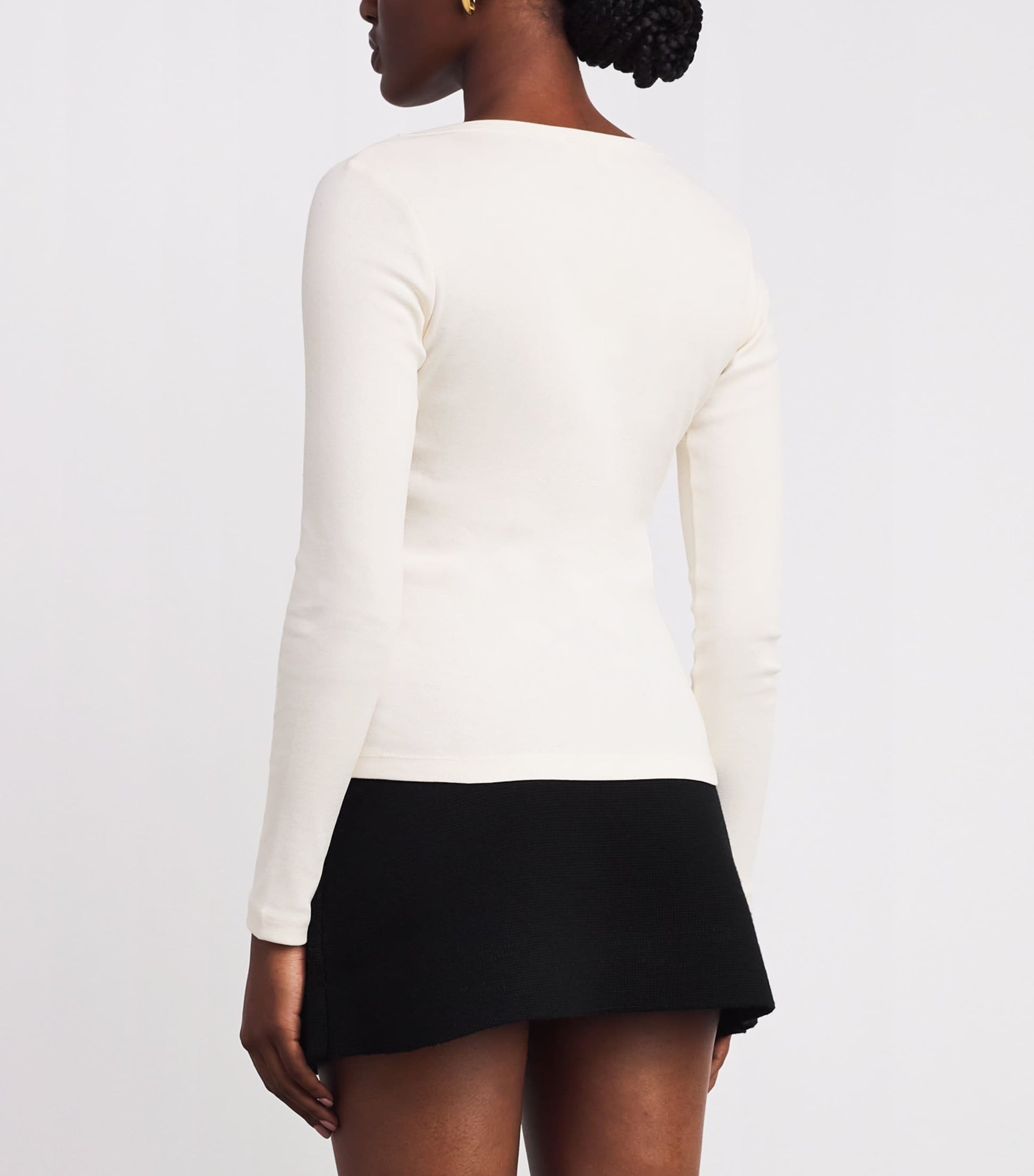 Claudie Pierlot White Cotton Long-Sleeve T-Shirt
