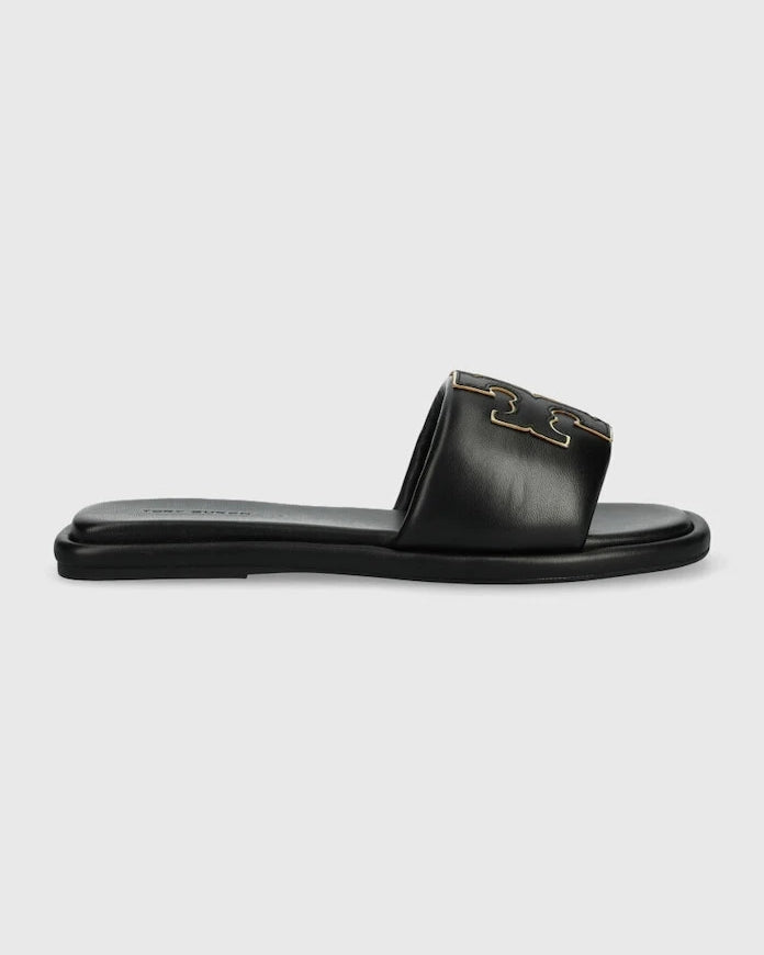 Tory Burch Double T Sport Slide Deri Terlik